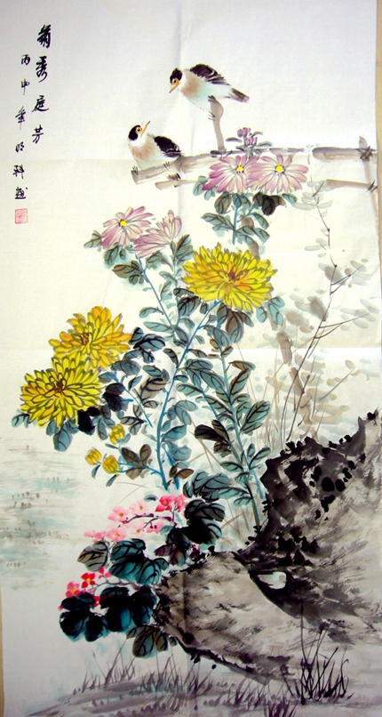 水墨画菊花